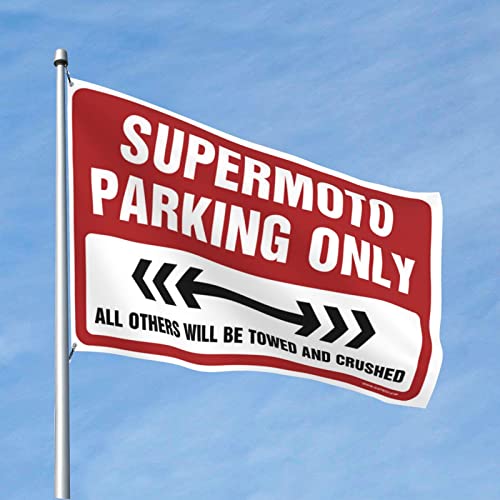 CakJuice Poster für Studentenwohnheim, Supermoto Parkplatz, Flagge, Herbst-Gartenflagge, Poster für Studentenwohnheim (Größe: 30 x 45 cm) von CakJuice