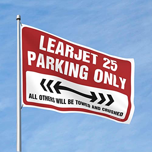 CakJuice Poster für Studentenwohnheim Learjet 25 Parkplatz-Flagge Herbst Gartenflagge Poster für Studentenwohnheim (Größe: 60 x 90 cm) von CakJuice