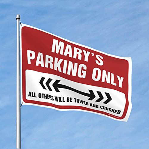 CakJuice Stuff for Boys Room Mary's Parking Only Flagge, Türdekoration, Zimmertürdekoration (Größe: 60 x 90 cm) von CakJuice