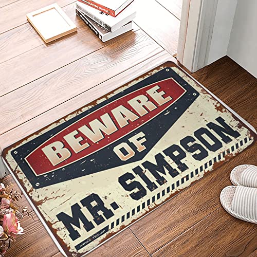 CakJuice The House was Clean Last Week Fußmatte Beware of Mr. Simpson Fußmatte Willkommensmatte Herbst Outdoor Herbstmatten für Haustür (Größe: 40 x 60 cm) von CakJuice