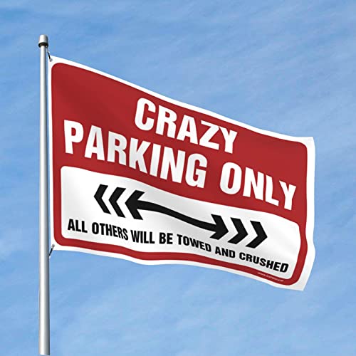 Cave Man Bar Crazy Parking Only Flagge Schlafzimmer Flaggen Lustige Küchendekoration (Größe: 152 x 244 cm) von CakJuice