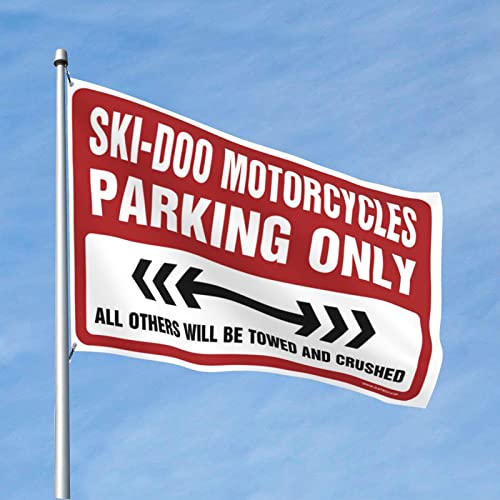 College-Schlafsaal-Poster für Jungs, Ski-Doo-Motorräder, nur zum Parken, Flaggen für Schlafsäle, Outdoor-Ornamente (Größe: 30 x 45 cm) von CakJuice