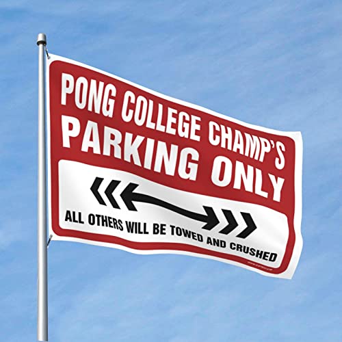Coole lustige Flaggen Pong College Champ's Parking Only Flagge Sommerflagge Lustige Zimmerflaggen (Größe: 152 x 244 cm) von CakJuice