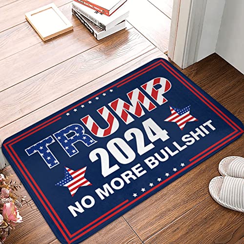 Einfarbige Fußmatte für Bastelarbeiten, Trump 2024 No More Bullshit Matte Fußmatte Herbst Schlafzimmer Zubehör (Größe: 50 x 80 cm) von CakJuice