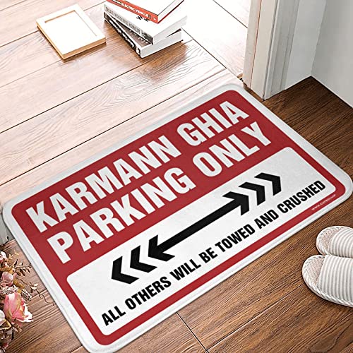 Fußmatte Hello Karmann GHIA Parking Only Teppich Lustige Sachen Fußmatte (Größe: 40 x 60 cm) von CakJuice