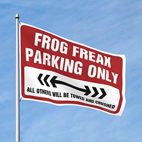 Home Bar Dekor Frosch Freak Parkplatz nur Flagge Pool Zubehör Outdoor Veranda Dekor (Größe: 60 x 90 cm) von CakJuice