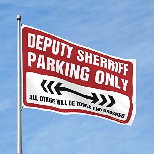 Kleine Flaggen Deputy Sherriff Parking Only Flagge Flaggen für Schlafsäle (Größe: 30 x 45 cm) von CakJuice