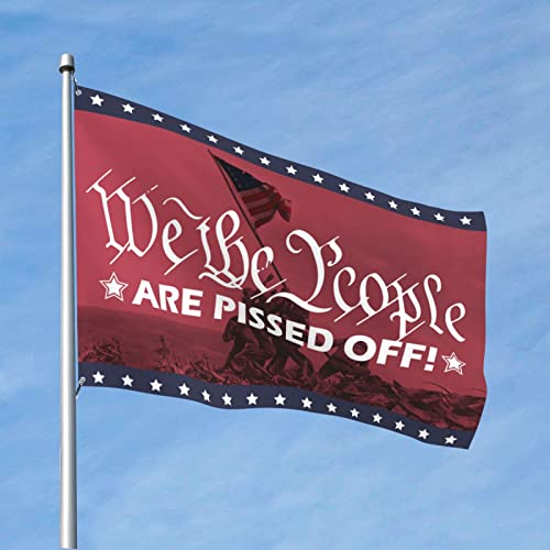 Lustige Raumflaggen We The People Are d Off Flagge Hofdekorationen Retro Raumdekor (Größe: 120 x 180 cm) von CakJuice