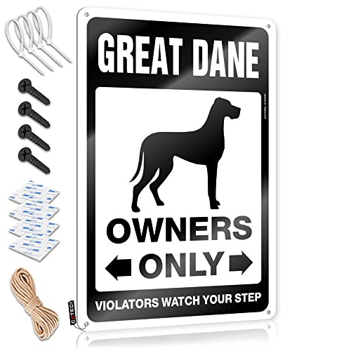 Lustiger Spruch Blechschilder Deutsche Dogge Parking Only Blechschild Bar Rules Schild Teens Stuff (Größe: 30 x 40 cm) von CakJuice