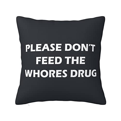 Lustiges Wurfkissen, bitte füttern Sie die Whores nicht, Drogen-Kissenbezug, lustige dekorative Sachen, individuelles Kissen (Größe: 40 x 40 cm) von CakJuice