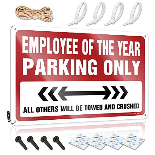 Lustiges Zuhause-Schild "Employee of the Year" Parking Only Blechschild Dinge unter 10 Dollar Teen Stuff (Größe: 20 x 30 cm) von CakJuice