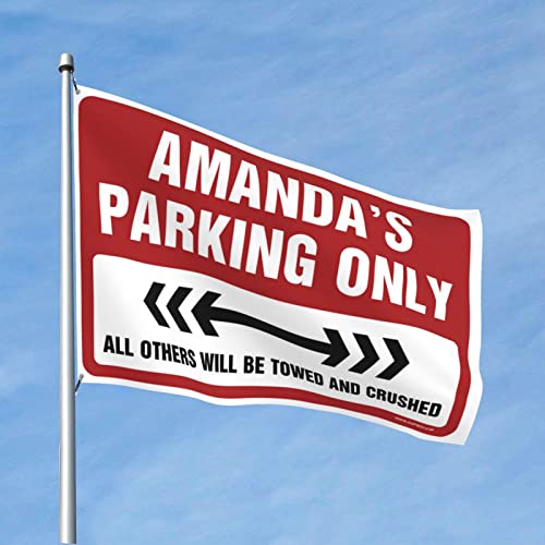 Man Cave-Dekorationen Amandas Parkplatz-Flagge, Retro-Raumdekor-Flaggen für Männer (Größe: 152 x 244 cm) von CakJuice