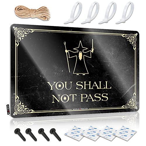 Man Cave Rules You Shall Not Pass Blechschild Wanddekoration Vintage Schlafzimmer Türdekorationen (Größe: 20 x 30 cm) von CakJuice