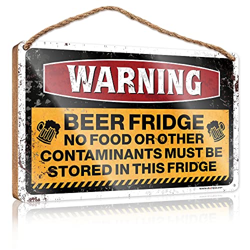 Schild für die Haustür, Warnschild mit Bierbrücke, Holzschild, Badezimmerschilder, Dekoration, lustig, My Way (Größe: 23 x 35 cm) von CakJuice