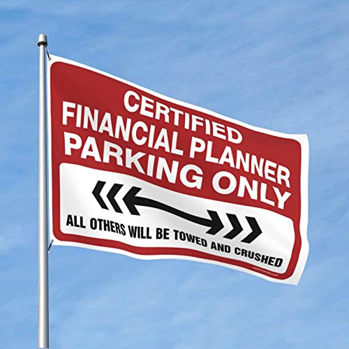 Wohnheim-Flaggen für Jungs, zertifizierter Finanzplaner, Parkplatz-Flagge, lustige Heimdekoration, Raumflaggen für Mädchen (Größe: 152 x 244 cm) von CakJuice