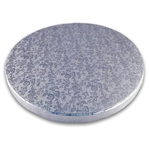 Cake Company Tortenplatte rund 35cm Ø | Cake Board rund | auch für dicke und mehrstöckige Torten | hochwertige silber Alukaschierung | 10mm dick, 1 Stück Cake Company Tortenplatte rund 35cm Ø | Cake Board rund | auch für dicke und mehrstöckige Torten | hochwertige silber Alukaschierung | 10mm dick, 1 Stück von Cake Company