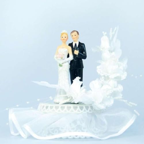 Cake Company Cake Topper Brautpaar Blütenbogen I Hochzeit Tortendekoration für besondere Momente I Tortenfigur aus hochwertigem Material von Cake Company