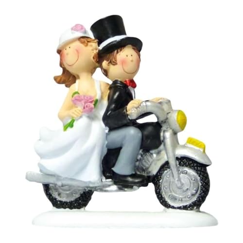 Cake Company Cake Topper Brautpaar auf Motorrad I Hochzeit Tortendekoration für besondere Momente I Tortenfigur aus hochwertigem Material von Cake Company