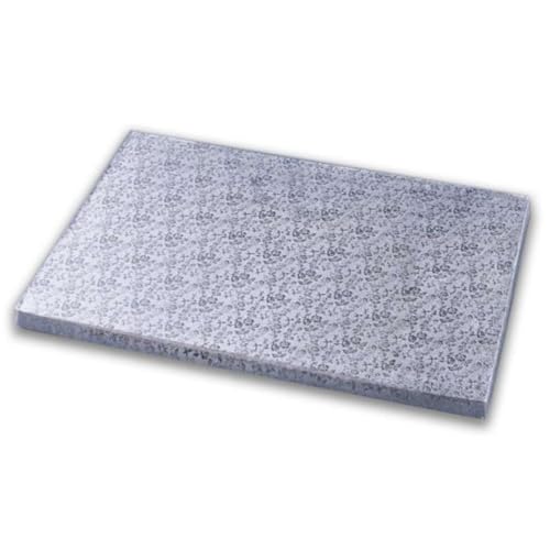 Cake Company Tortenplatte rechteckig 60x40 cm | Cake Board rechteckig | auch für dicke und mehrstöckige Torten | hochwertige Alukaschierung | 10mm dick | 1 Stück von Cake Company