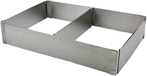 Backrahmen verstellbar 5cm hoch eckig verstellbar aus Edelstahl teilbar von Cake Masters