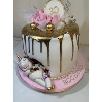 Essbare Fetthungrige Einhorn Cake Topper Deko von CakeToppersByLouise