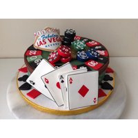 Essbares Kasino Las Vegas Cake Topper Deko von CakeToppersByLouise