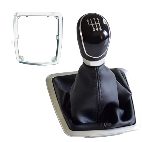 Cakievro 5 6 Gang Schaltknauf Hebel Manuell Fit Für Ford Focus 2009-2011 (schwarz 6S) von Cakievro