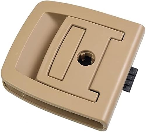 Cakievro Auto-Heckabdeckung, Bodenplatte, Bodenmatte, Teppich, Kofferraumgriff, Schlüsselloch für BMW 5er-Serie E61, X5, X6, E70, E71, 51476958161, Beige mit Schlossloch von Cakievro