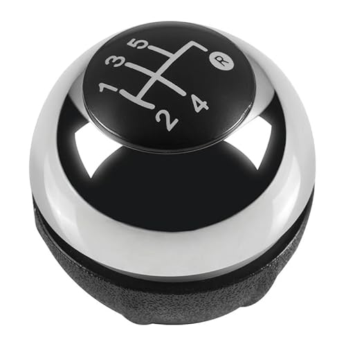 Cakievro Auto Schaltknauf für Fiat 500 500C 2007 2008 2009 2010 2011 2012 2013 2014 2015 2016 2017 2018 (5 Gang-Chrom) von Cakievro