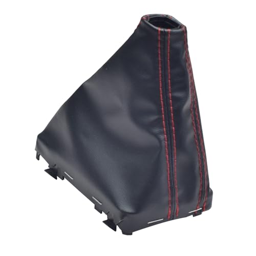 Cakievro Auto Schaltsack, Auto Schalthebel PU Leder Überzug Gangschaltung Schaltsack Staubabdeckung für Au=di A3 A4 A5 A6 Q5 Q7 (Rote Linie) von Cakievro