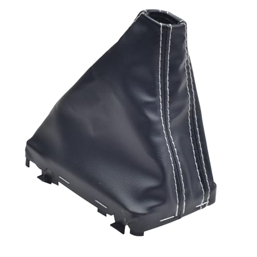 Cakievro Auto Schaltsack, Auto Schalthebel PU Leder Überzug Gangschaltung Schaltsack Staubabdeckung für Au=di A3 A4 A5 A6 Q5 Q7 (Weiße Linie) von Cakievro