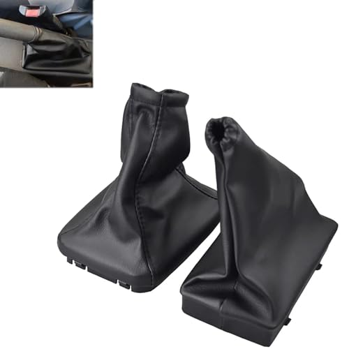 Cakievro Schalthebelmanschette und Handbremsgriffe Für OPEL CORSA C TIGRA B COMBO C Auto Anti-Rutsch Parken Handbremse Manschette und Schaltknauf (2 Stück Schaltknaufabdeckung) von Cakievro