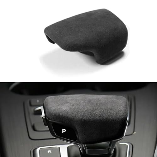 Cakievro Schaltknauf-Abdeckung, Wildleder, Auto-Wrap, Schaltmanschetten, Gehäuse für Audi A4 S4 S5 RS5 B9 A5 Q5 Q7 Auto-Innenzubehör von Cakievro