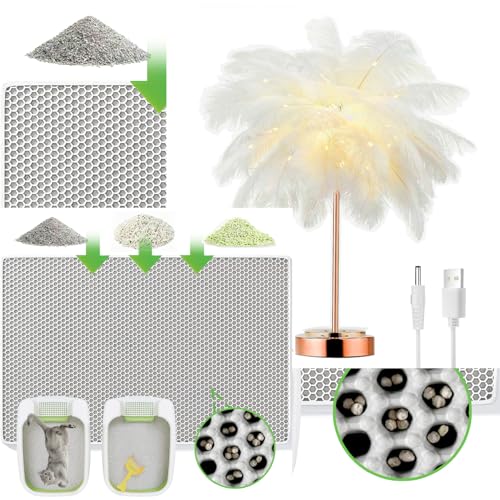 Cakkone Katzenklo Matte Groß Xxl 90X60 CM Doppelte Schichte, Katzenstreu Matte Waben Design, Katzenmatte Katzenklo Wasserdicht und Rutschfest, Katzenstreumatte EVA Material Grau Cakkone Katzenklo Matte Groß Xxl 90X60 CM Doppelte Schichte, Katzenstreu Matte Waben Design, Katzenmatte Katzenklo Wasserdicht und Rutschfest, Katzenstreumatte EVA Material Grau von Cakkone