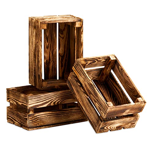 Cakla Holzkiste Vintage 3 Stück M 30x20x15 - Dekorative Holzkisten für Gegenstände - Geschenkbox - Stilvoll und Elegant Kisten - Obstkisten - Weinkiste Holz Cakla Holzkiste Vintage 3 Stück M 30x20x15 - Dekorative Holzkisten für Gegenstände - Geschenkbox - Stilvoll und Elegant Kisten - Obstkisten - Weinkiste Holz von Cakla