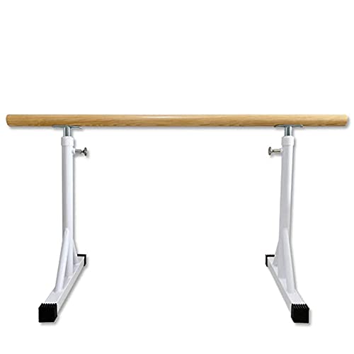 Cakunmik Doppel-Ballettstange,Tragbare Höhenverstellbare rutschfeste Ballettstange Freistehendes Holz Heavy Duty Dancing Stretching Ballett Für Den Heimtanz 150 cm,1M von Cakunmik