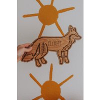 Fox Tier Wandbild, Personalisiertes Namensschild, Walddeko, Waldtiere Fox Tier Wandbild, Personalisiertes Namensschild, Walddeko, Waldtiere von CalaandIvy