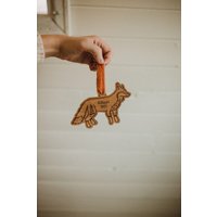 Personalisierter Holzornament, Fuchs Ornament, Weihnachtsschmuck, Boho Tier Ornament von CalaandIvy