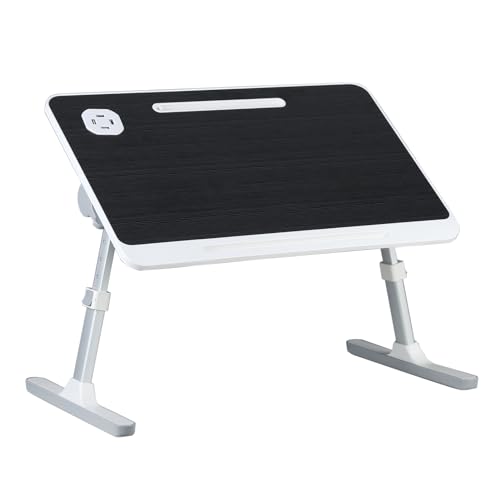 Calager Laptop-Betttablett, Faltbarer Laptop-Schreibtisch, höhenverstellbarer Schoßschreibtisch mit Schublade, USB-Ladeanschluss, tragbarer Computer-Laptop-Bettständer für Bett, Sofa von Calager