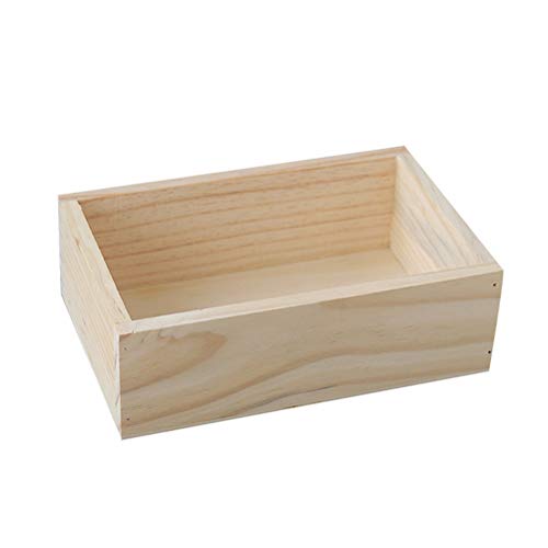 Calayu Holz Aufbewahrungsbox, natürliche Holzkiste Bambus Organizer Box Desktop Dekoration Box von Calayu