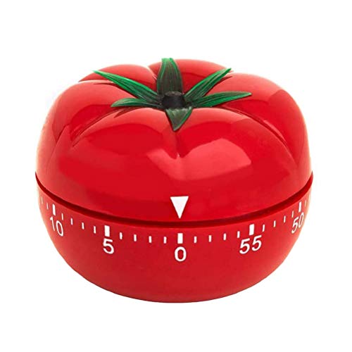 Calayu Küchentimer, mechanischer Countdown Eieruhren 360 Grad Tomatenförmiger Küchenwecker 1 bis 60 min von Calayu