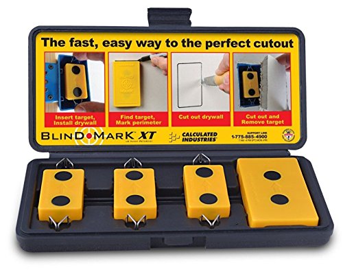 Calculated Industries 8105 Blindmarkierungswerkzeug für Trockenbau-Elektrokasten, leistungsstarke Seltenerd-Magnetziele (3) und Locator-Kit von Calculated Industries