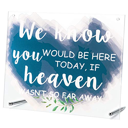 Calculs Hochzeits-Gedenktafel mit Aufschrift "We Know You Would Be Here Today If Heaven Wasn't So Far Away", Hochzeits-Erinnerungsschilder für Zeremonie von Calculs