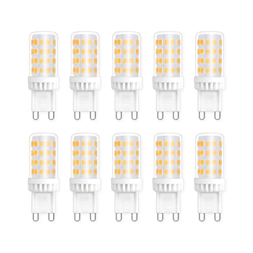 Caldarax 5W G9 LED Lampe, 6000k Kaltweiß G9 LED Glühbirne Ersatz Für Halogenlampe G9 50W 40W 33W, 450 Lumens, AC 220-240V, LED Birne G9, Nicht Dimmbar, 10er Pack von Caldarax