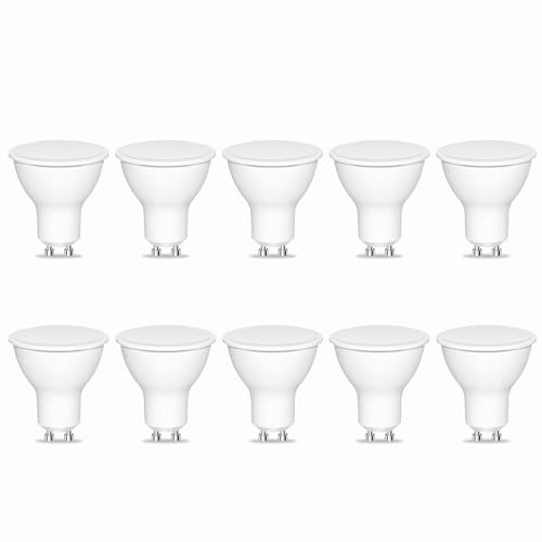 Caldarax Glühbirne GU10 LED Warmweiss, 7W LED Lampe Ersetzt 50W Halogenlampen, 600LM 2700K Warmweiß Leuchtmittel GU10 Strahler, Abstrahlwinkel 120° Reflektorlampen, Nicht Dimmbar, 10 Stück von Caldarax
