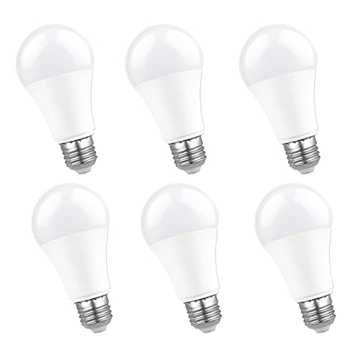 Caldarax 6er-Pack 12W E27 LED Lampe, 12 W entspricht 60W 100W Halogenlampe, Warmweiß 2700 K, 1200 LM, AC175–265V, Nicht dimmbar, A60 Big Screw E27-Sockel, Energiesparlampe E27 von Caldarax