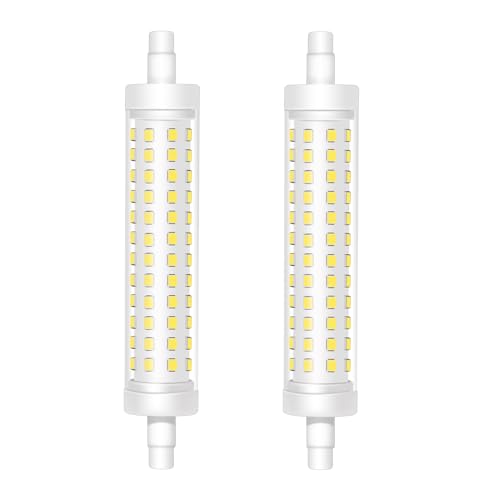 Caldarax Leuchtmittel R7s LED 118mm 12W, Kaltweiß 6000K R7s LED Lampe 118mm 1500LM Ersatz Für 120W R7S Halogenlampe, Nicht Dimmbar, 360° Abstrahlwinkel, AC 220V-240V, 2 Stück von Caldarax