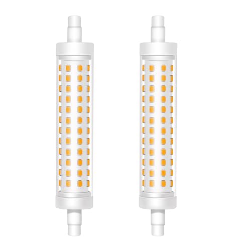 Caldarax Leuchtmittel R7s LED 118mm 12W, Warmweiß 3000K R7s LED Lampe 118mm 1500LM Ersatz Für 120W R7S Halogenlampe, Nicht Dimmbar, 360° Abstrahlwinkel, AC 220V-240V, 2 Stück von Caldarax