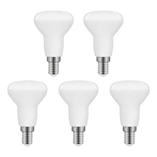 R50 Reflektorlampe 5W E14 LED Lampe Kaltweiß 6000K, R50 E14 LED Strahler Ersetzt 40W Glühbirne, Reflektor Energiesparlampe, Nicht Dimmbar, 475LM, 5er Pack von Caldarax