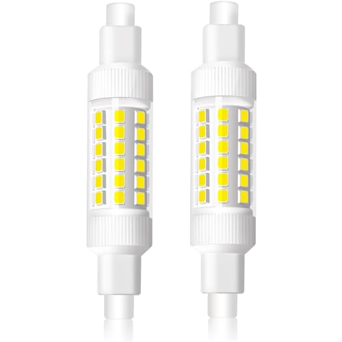 Caldarax R7s LED 78mm Leuchtmittel 8W, Kaltweiß 6000K Lampe LED R7S, Ersatz 70W J78 R7s Linear Halogenstab, 830LM, AC220-240V, Nicht Dimmbar, 360° Abstrahlwinkel, 2 Stück von Caldarax